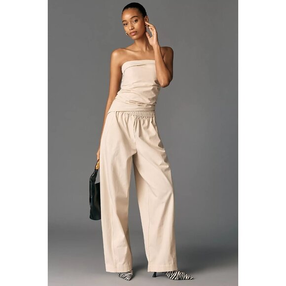 Anthropologie Pants - Maeve Sporty Poplin Pull-On Trousers L